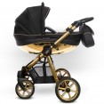 Babyactive Mommy Glossy Black - wózek wielofunkcyjny, zestaw 2w1 z opcją 3w1 i 4w1 | Gold mg01